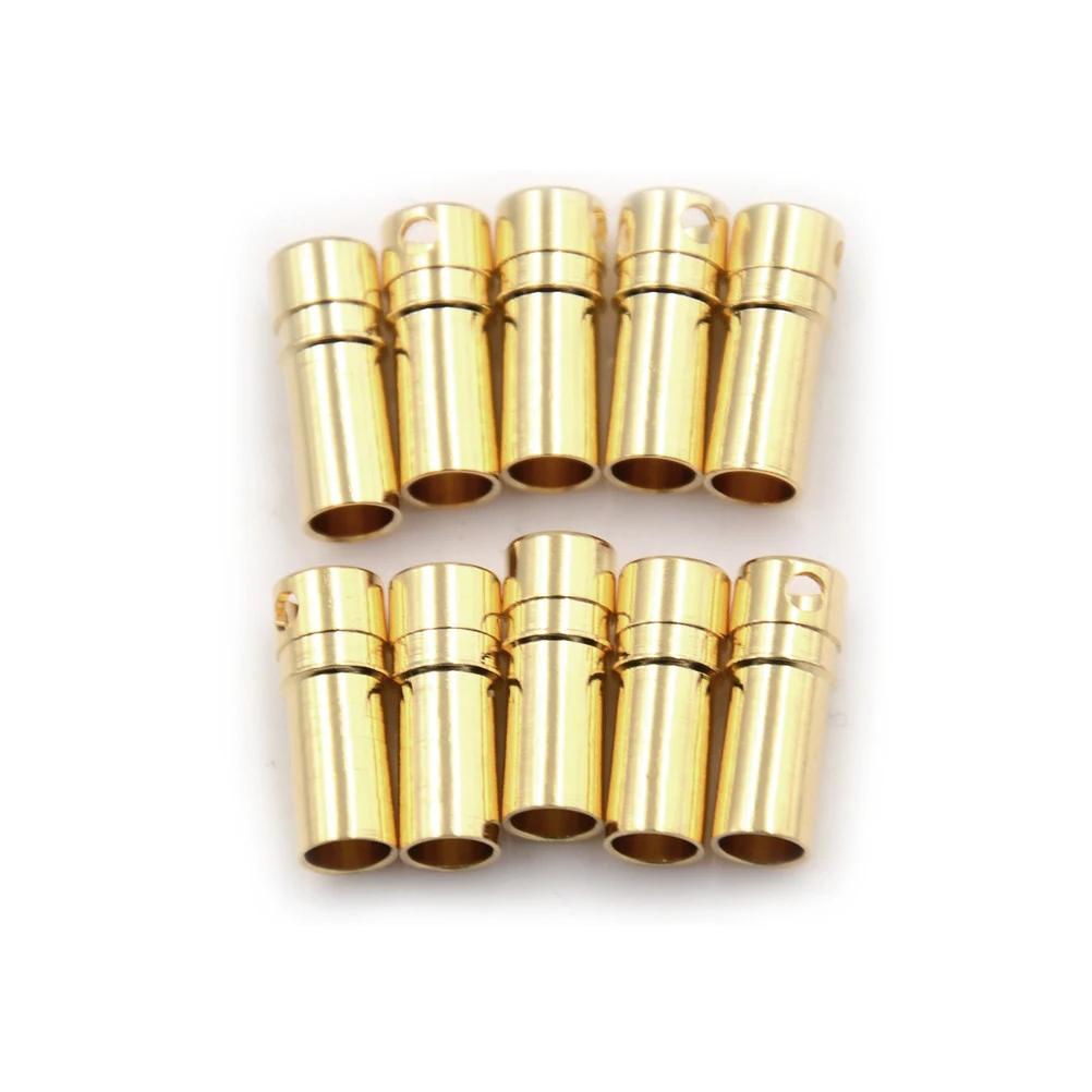 10Pair 3.5mm Gold-plated Bullet Banana Plug Connector Male And Female