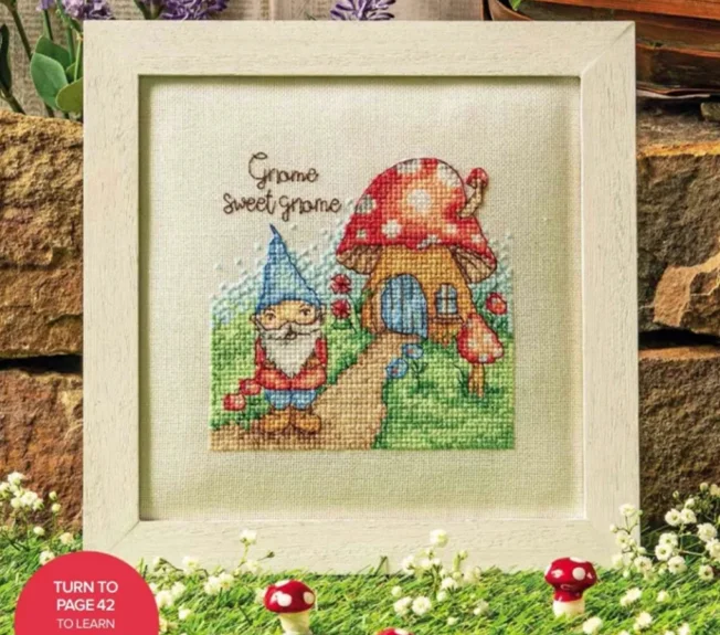 

mushroom house of dwarfs 21-21 Embroidery,DIY 14CT Unprinted Arts Cross stitch kits Set Cross-Stitching Home Decor