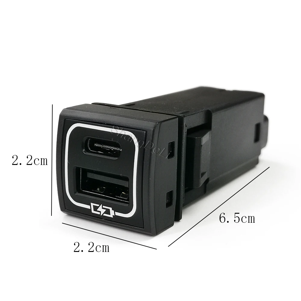 لتويوتا برادو كورولا RAV4 كامري هايس سيارة نوع C PD USB شاحن مزدوج سريع ملحقات تعديل نظام الشحن #2