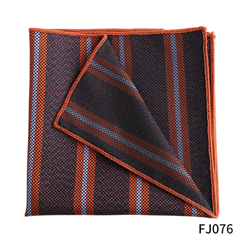 Pocket Square Silk Jacquard Woven Red Orange Handkerchief Fashion Men Suit Pocket Hanly Wedding Business Party Suit Set Handker