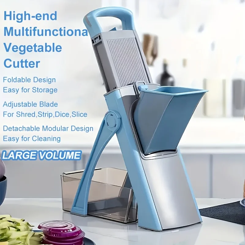 Vegetable Slicer – Effortlessly Slices, Dices and Grates Vegetables; Ideal for Professional Chefs and Home Cooks Alike