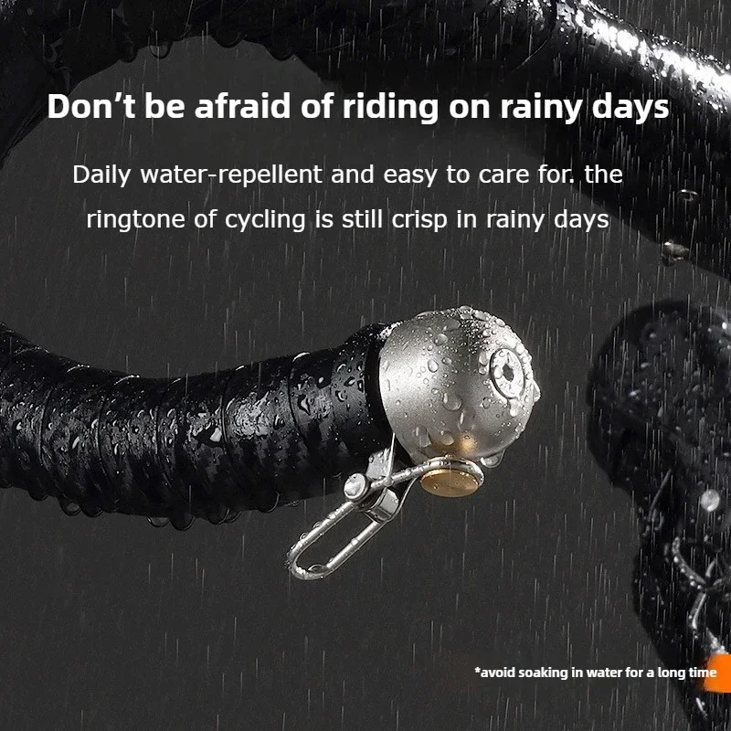 Lonceng Mini Sepeda, Lonceng Setang Sepeda Jalan Raya dari Alloy, Lonceng Berderit untuk Bersepeda, Lonceng Peringatan Desibel Tinggi untuk Bersepeda, Aksesoris Bersepeda