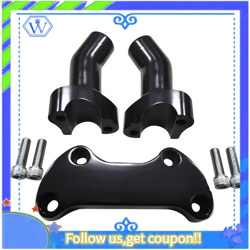 

M46K-Black Top Cover 3.5 Inch Handlebar Risers Clamp For Dyna Softail Sportster XL