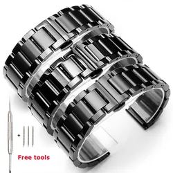 18 20 21 22 23 24 26mm Solid Stainless Steel Watch Strap Metal Fold Watch Buckle for Universal Watch Band Accessories with Tool