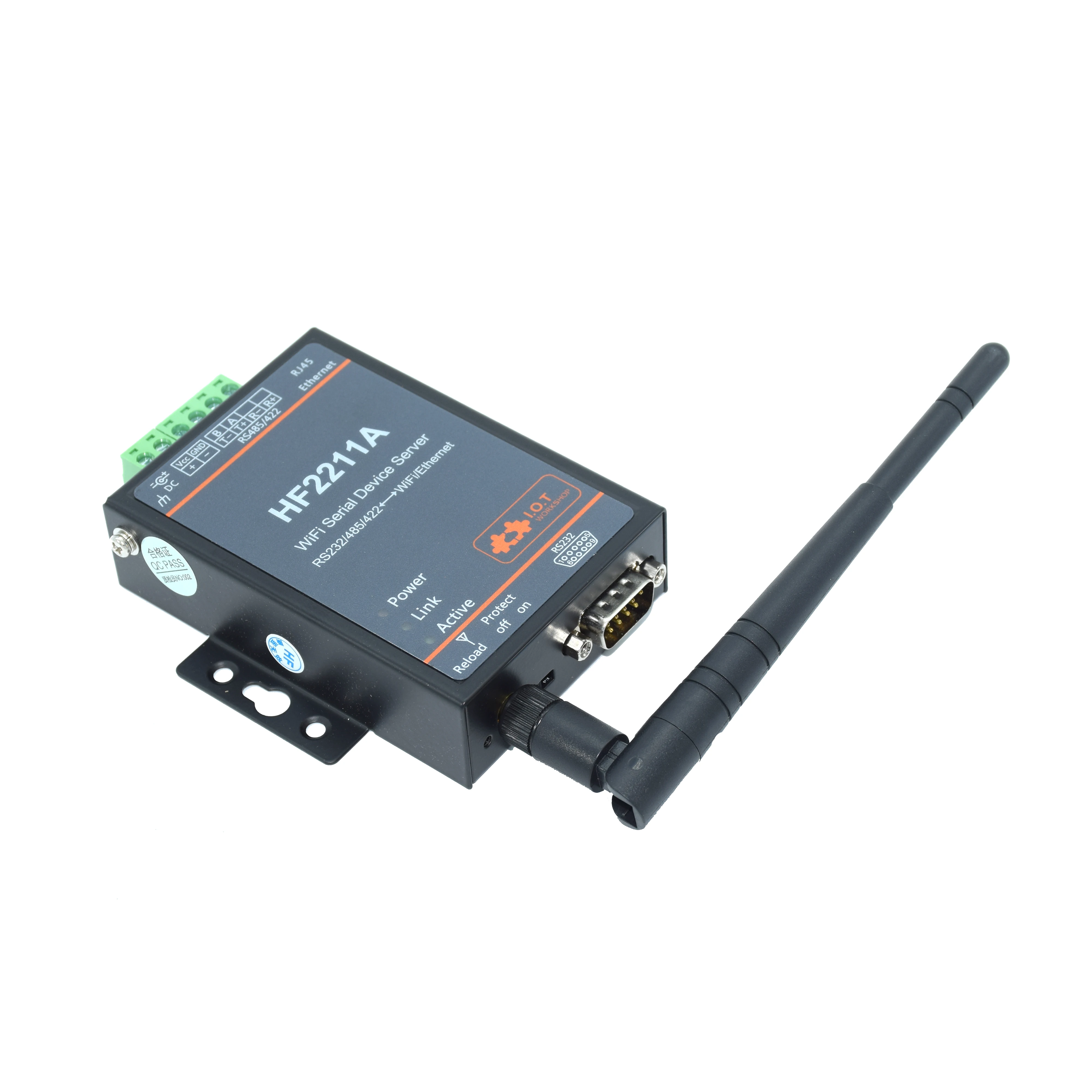 HF2211A Support Modbus TCP Protocol WiFi Searial Device Server RS232/RS422/RS485 to Ethernet