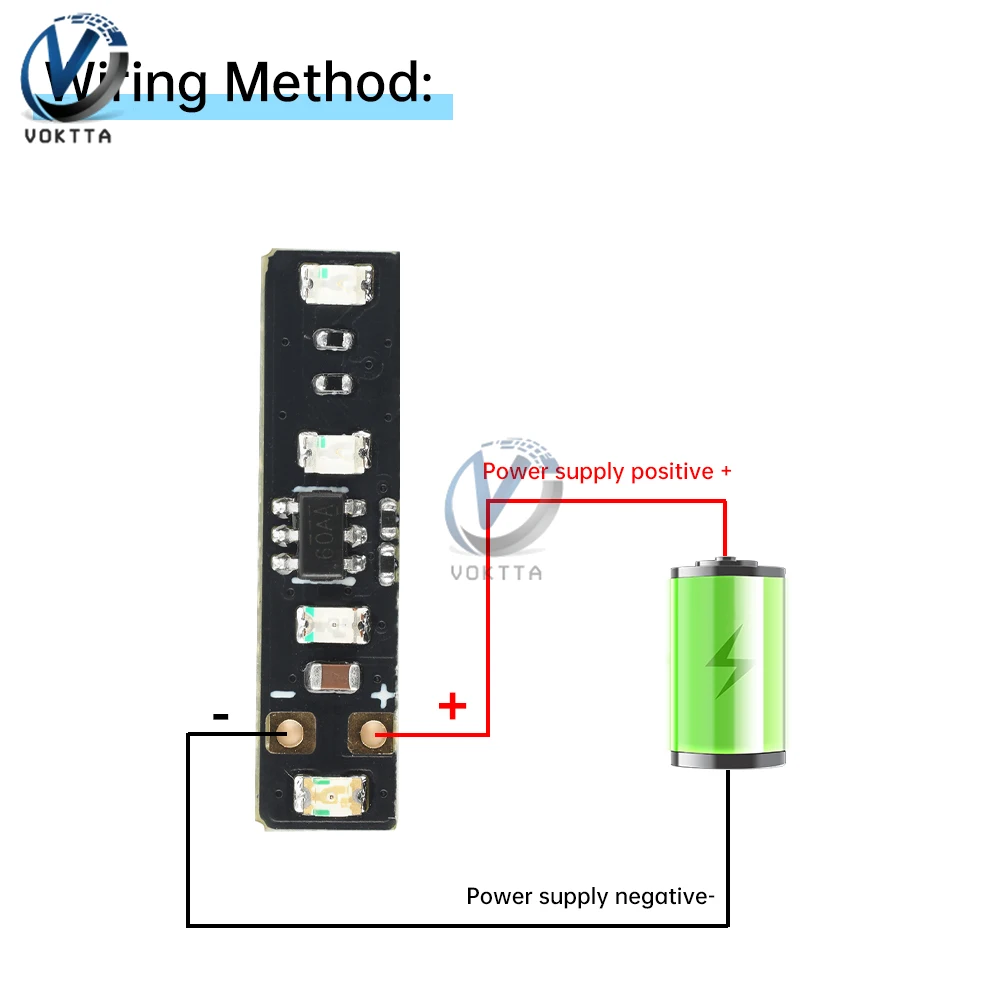 5PCS Mini โมดูลวัดแสง 1S 3.7-4.2V แบตเตอรี่ลิเธียม Power Meter Indicator Board ไฟ LED จอแสดงผลโมดูล