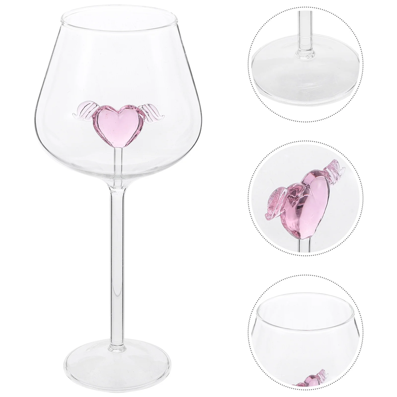 

Romantic Decorative Wine Glass Elegant Clear Glass Goblet for Wedding Banquet Cocktail Party Home Bar Beverage Cup