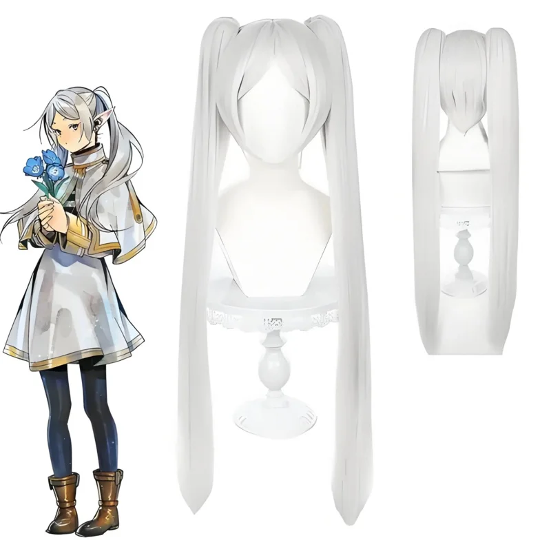 Sousou No Frieren Cosplay Costume Wig Shoes Anime Magician Dress Elf Ear Halloween Party Charistmas for Women Girls