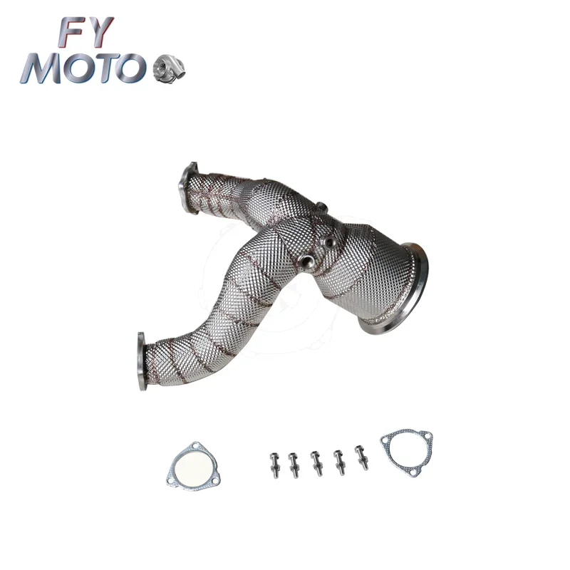 FOR AUDI S4 S5 B9 3.T 2019+ Catless With Heat Shield Downpipe