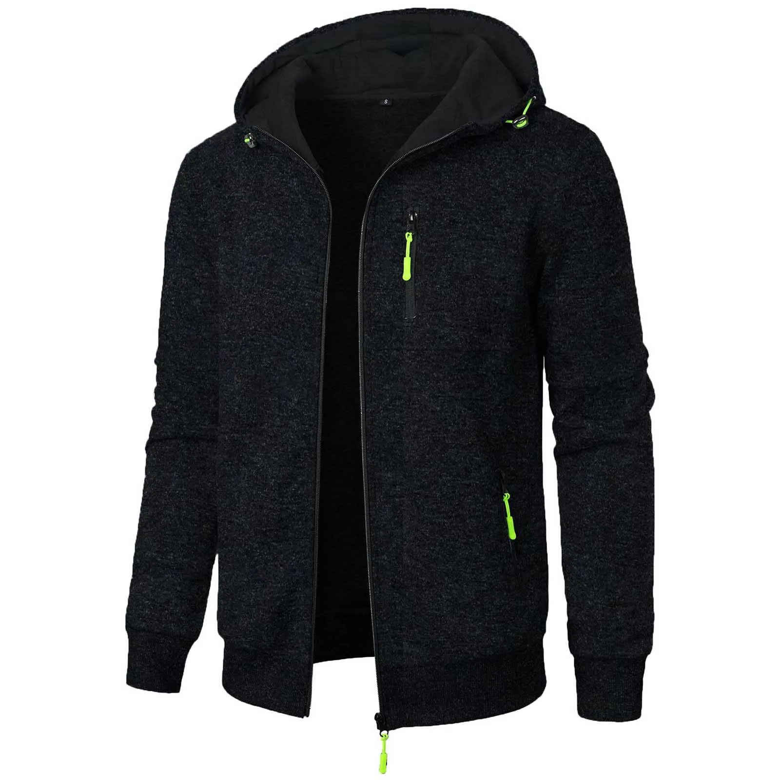 Autumn And Winter Men's Zipper Sweater Cardigan Sports Leisure Hoodie Knit Cardigan Male Hooded Jacket Coat Men's Clothing