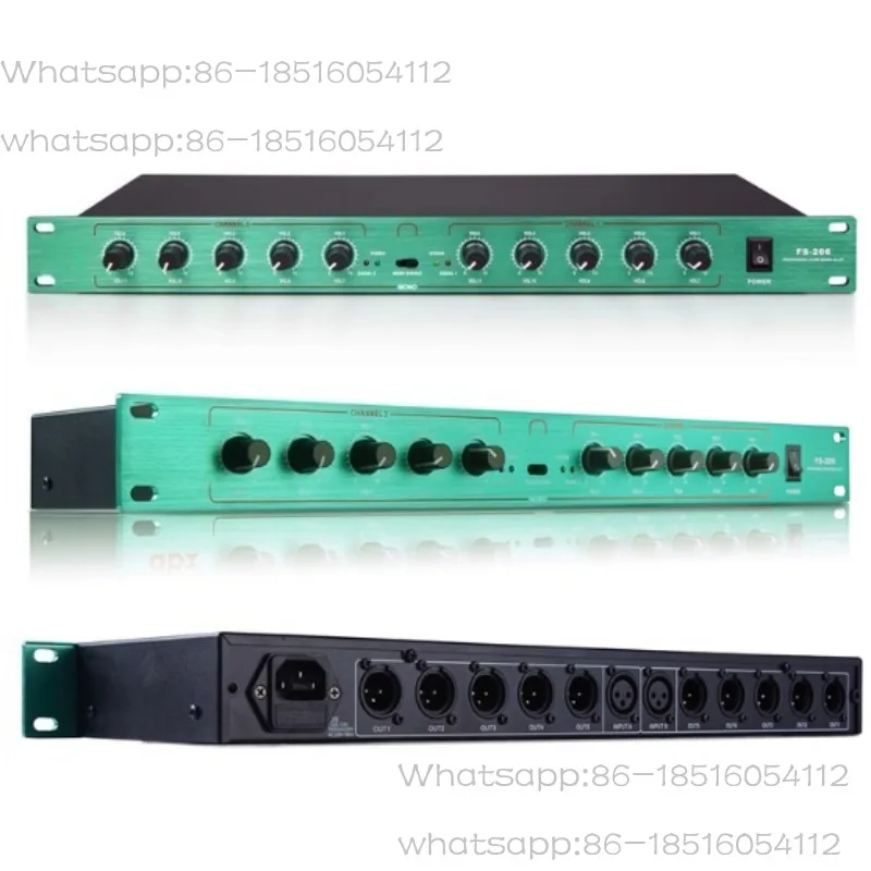 （1pcs）FS-206 10-way Splitter/audio Splitter/audio Signal Distributor Amplifier Distributor
