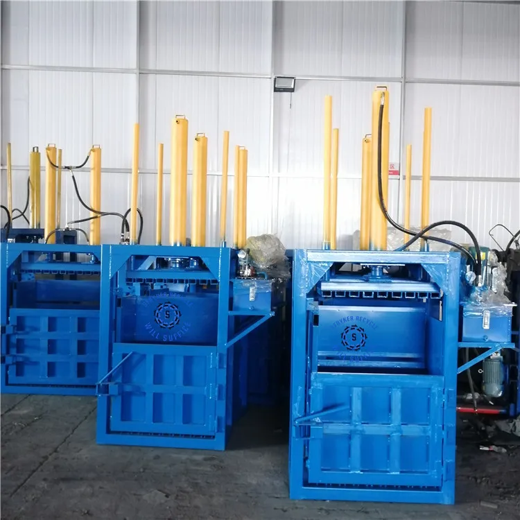 Vertical Semi-automatic Hydraulic Packer /Waste Paper Baler Of Garbage Station /Waste Cloth Waste Compressor