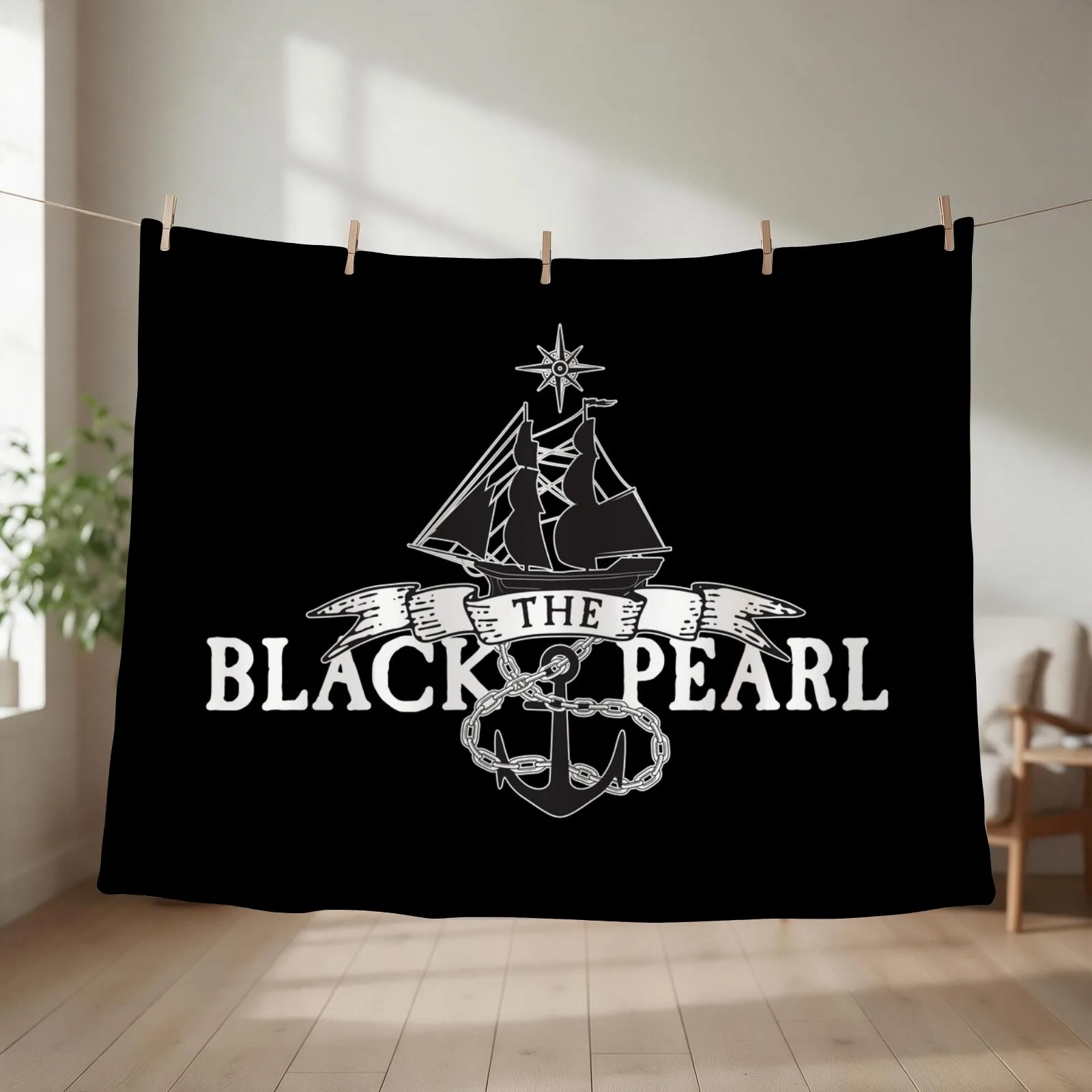 Black Pearl - pirate sailing ship - dark Throw Blanket Decorative Throw Flannels for winter Sofa Quilt Blankets