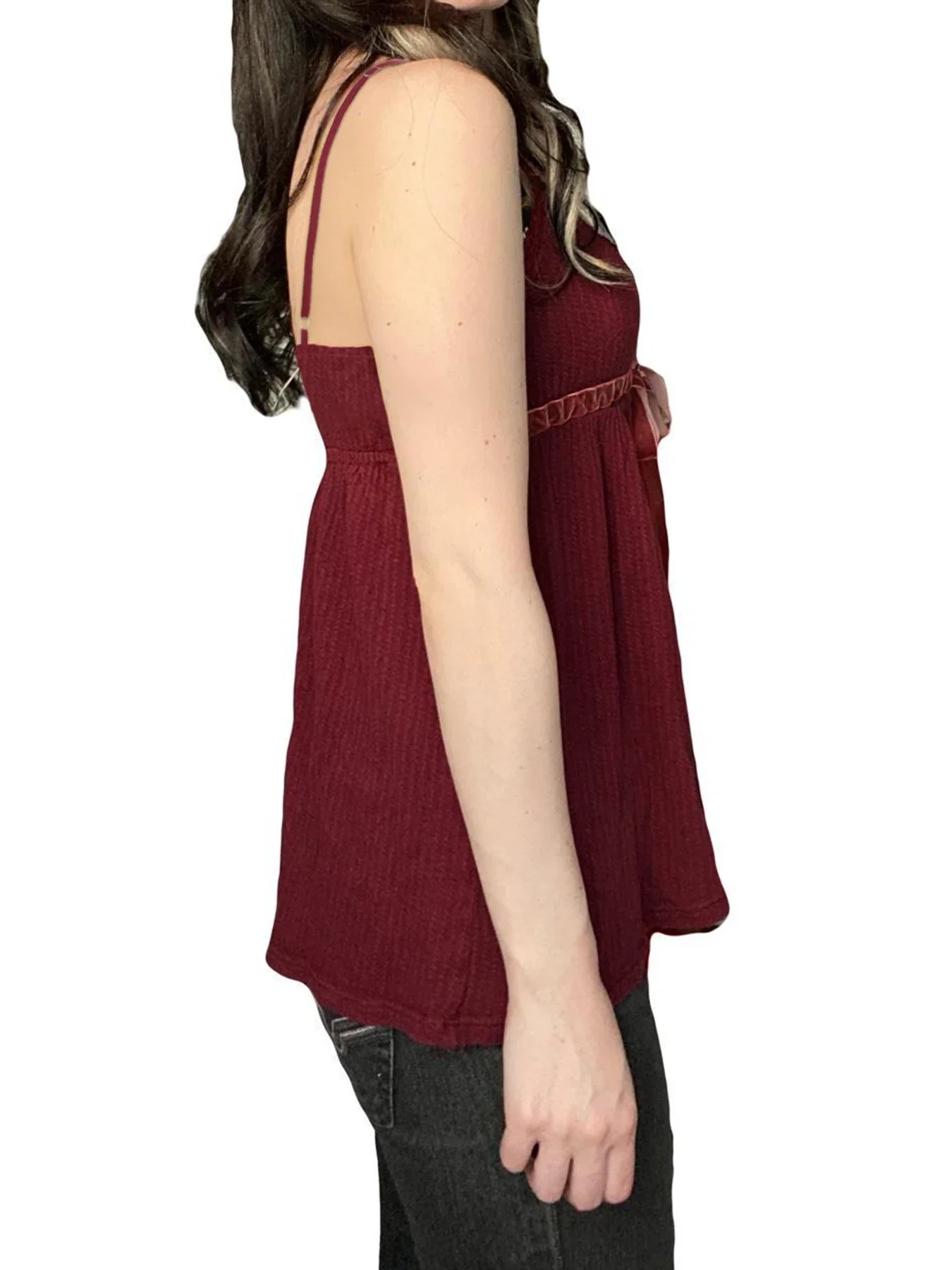 2025 Sweet Bow Lace Camisoles Vintage Harajuku Chic Backless Red Tops Y2K Aesthetic Sleeveless Buttons Women's Outfits