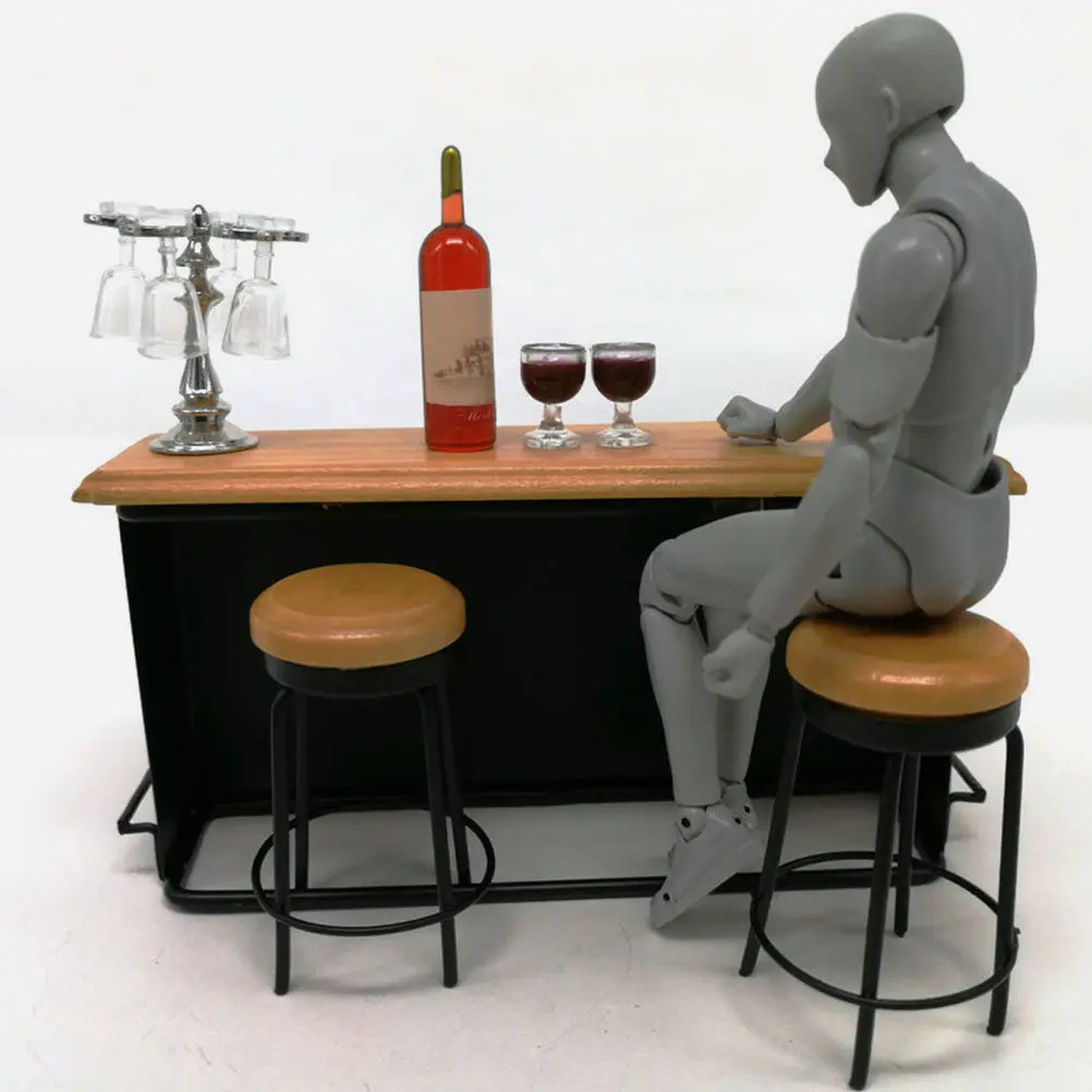 

Набор миниатюрных барных стойок: базовый дизайн, аксессуар для мини-домика, декор для самостоятельной сборки, игровой набор для чаепития, украшение для игровой сцены