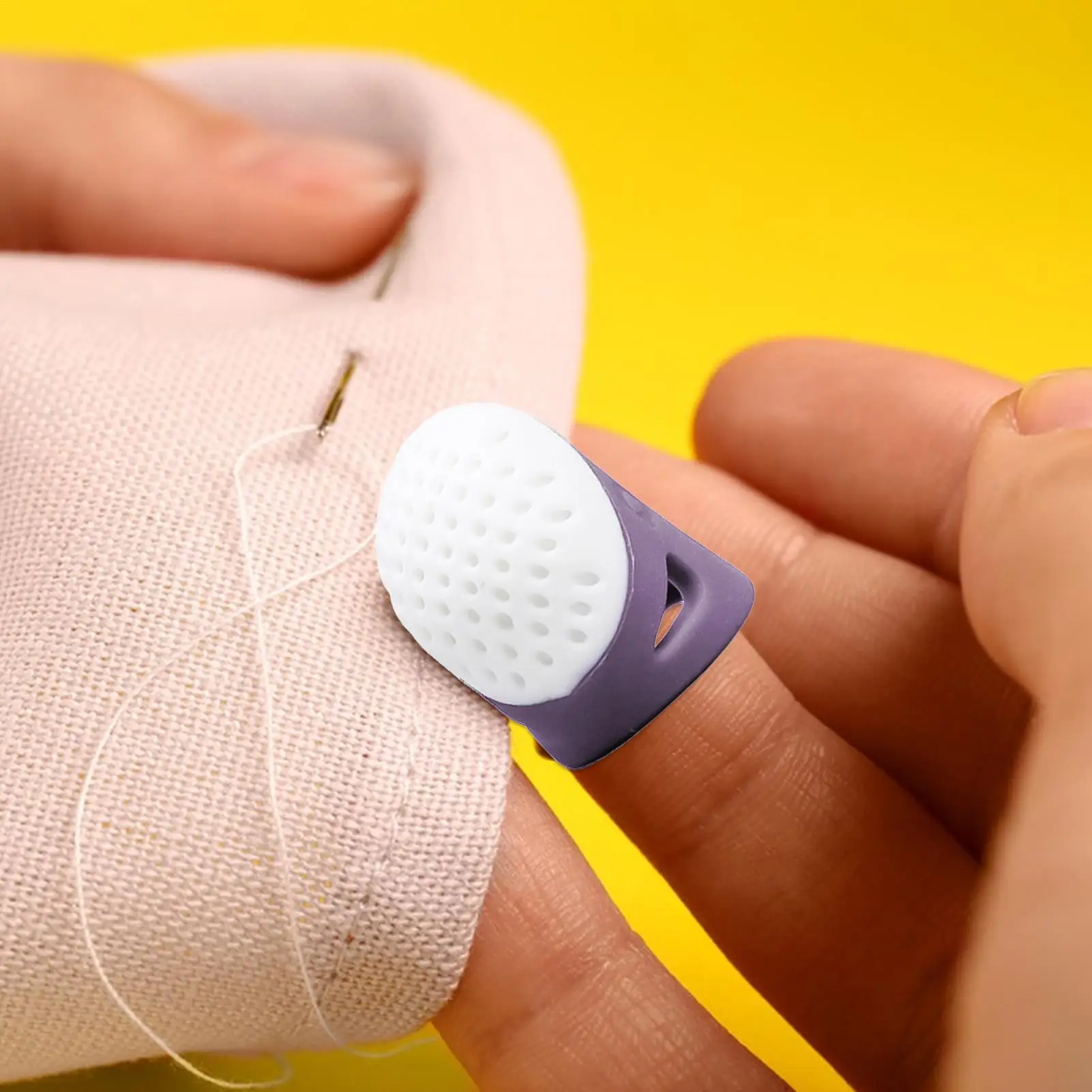 Sewing Finger Protector Silicone Multifunction Thimbles Hollowed Out Breathable Protective Finger Sleeve Crafts Sewing Accessory