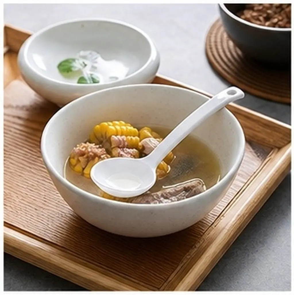 5pcs Hot Pot Soup Spoons – Turtle Shell Melamine Ramen Noodle Scoops, Easy Clean & Smooth Surface