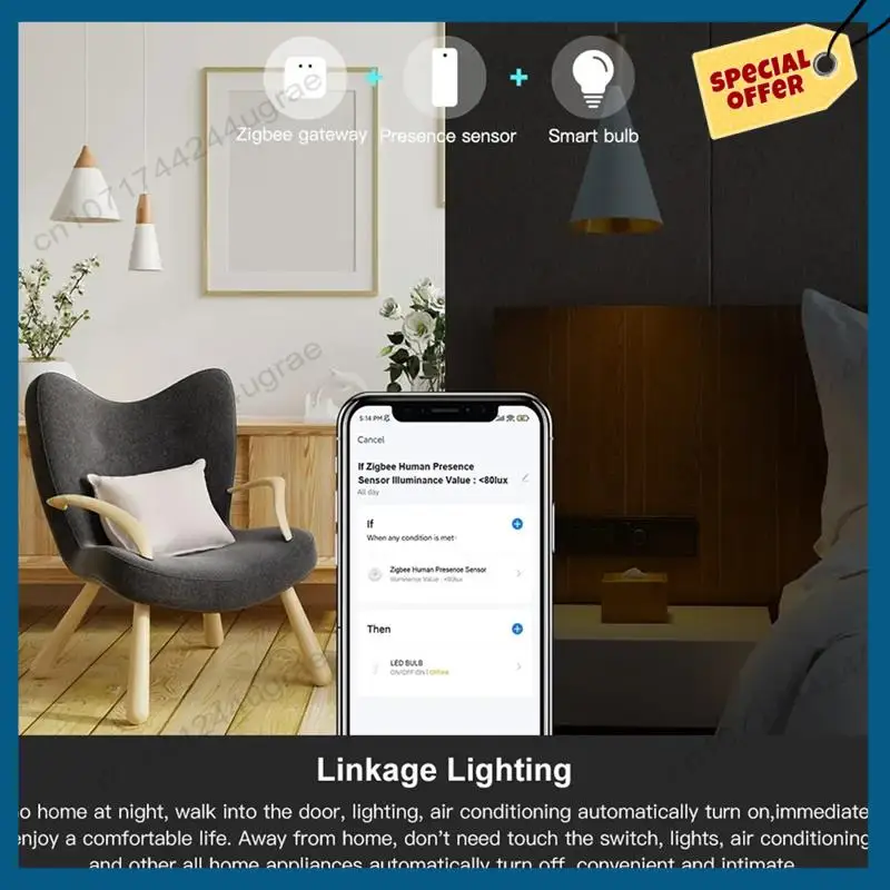 -A15I Tuya Zigbee Millimeter Wave Radar Human Presence Sensor Luminance Distance Detector Fretting Motion Sensor