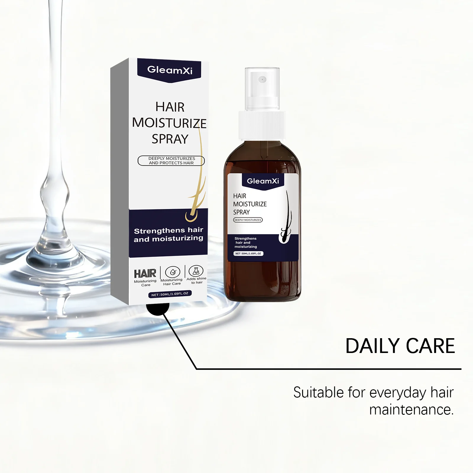 Hair Nourishing Spray Ginger Extract Anti-Frizz Split Ends Breakage Treatment Dry Damaged Hair Repair Leave-In Conditioner Spray