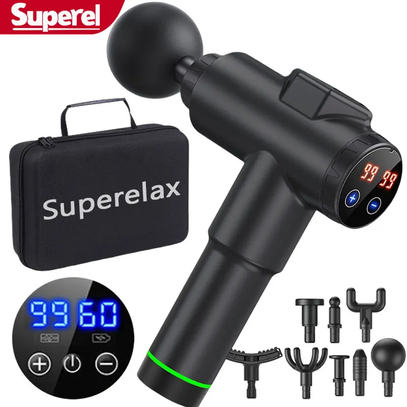 

99 Speed Fascia Gun LCD Screen Neuk Massage Gun Muscle Massager Neck and Back Massager Body Massagers Fitness Vibrator Machine