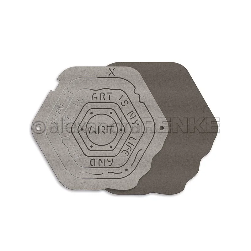 Craft metal cutting dies cut die mold Hexagon Alphabet Frame Scrapbook paper craft knife mould blade punch stencils dies