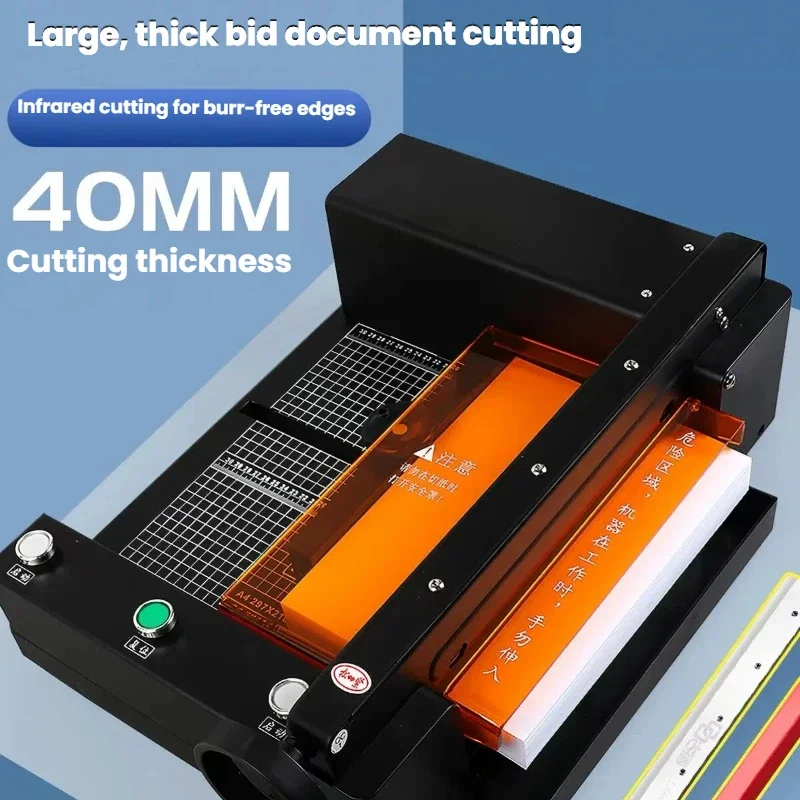 Heavy‑Duty Stack‑Cutting‑Gear Transparent‑Safety‑Shield‑Processor for Thick‑Document‑Album‑Cardstock‑Trimming‑Tasks