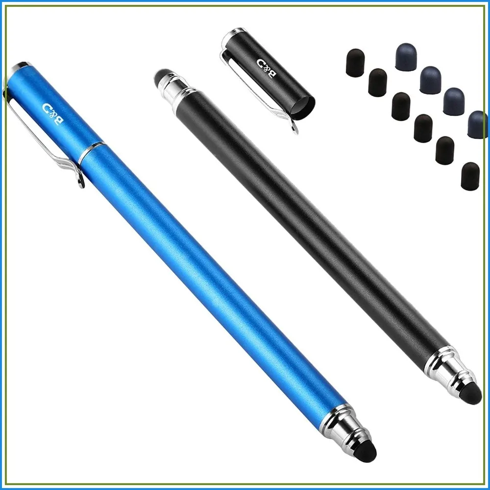 2 Pcs Fine Tip Stylus Pens 5.5" for Drawing Writing Gaming Compatible with iPad iPhone Samsung Tablets