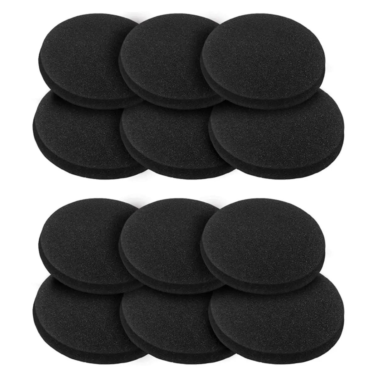 12-Pack Activated Charcoal Compost Bin Filters - 6.3 Inch Thick Round Replacement Filters for Indoor Compost Buckets