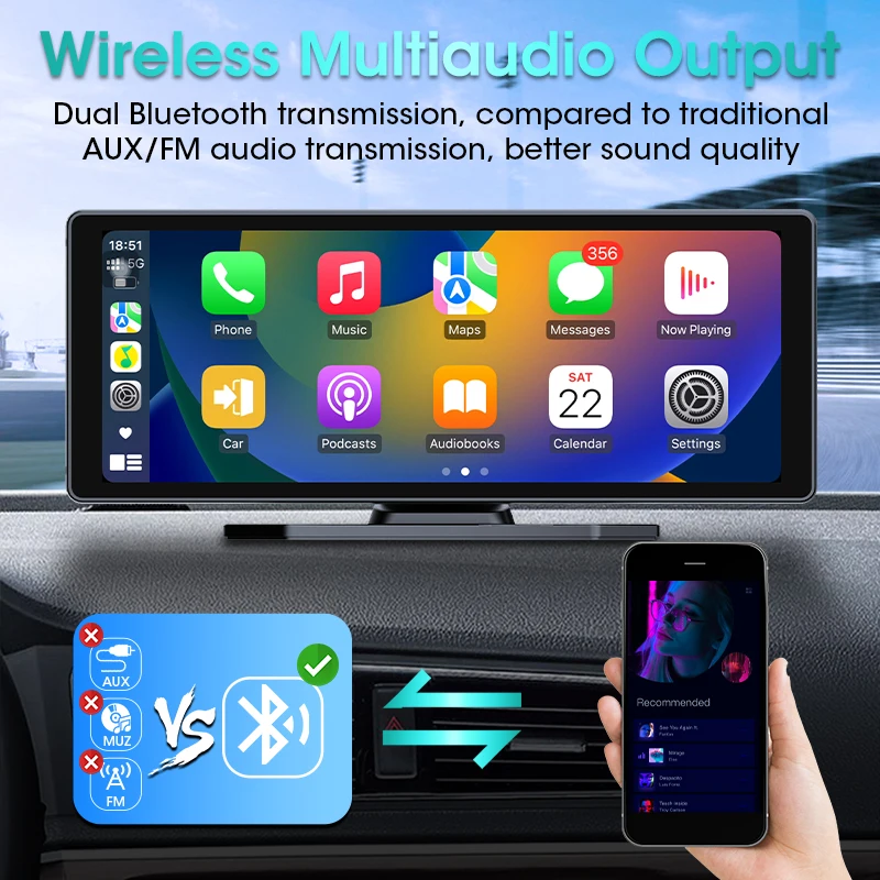 Carplay Screen for Car, 10.26