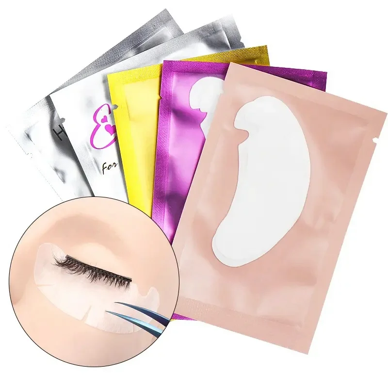 50 Pairs/Set U Shaped Grafting Eyelash Patches Eye Lash Patch False Eyelash Extension Paper Stickers Under Eye Pads Makeup Tools