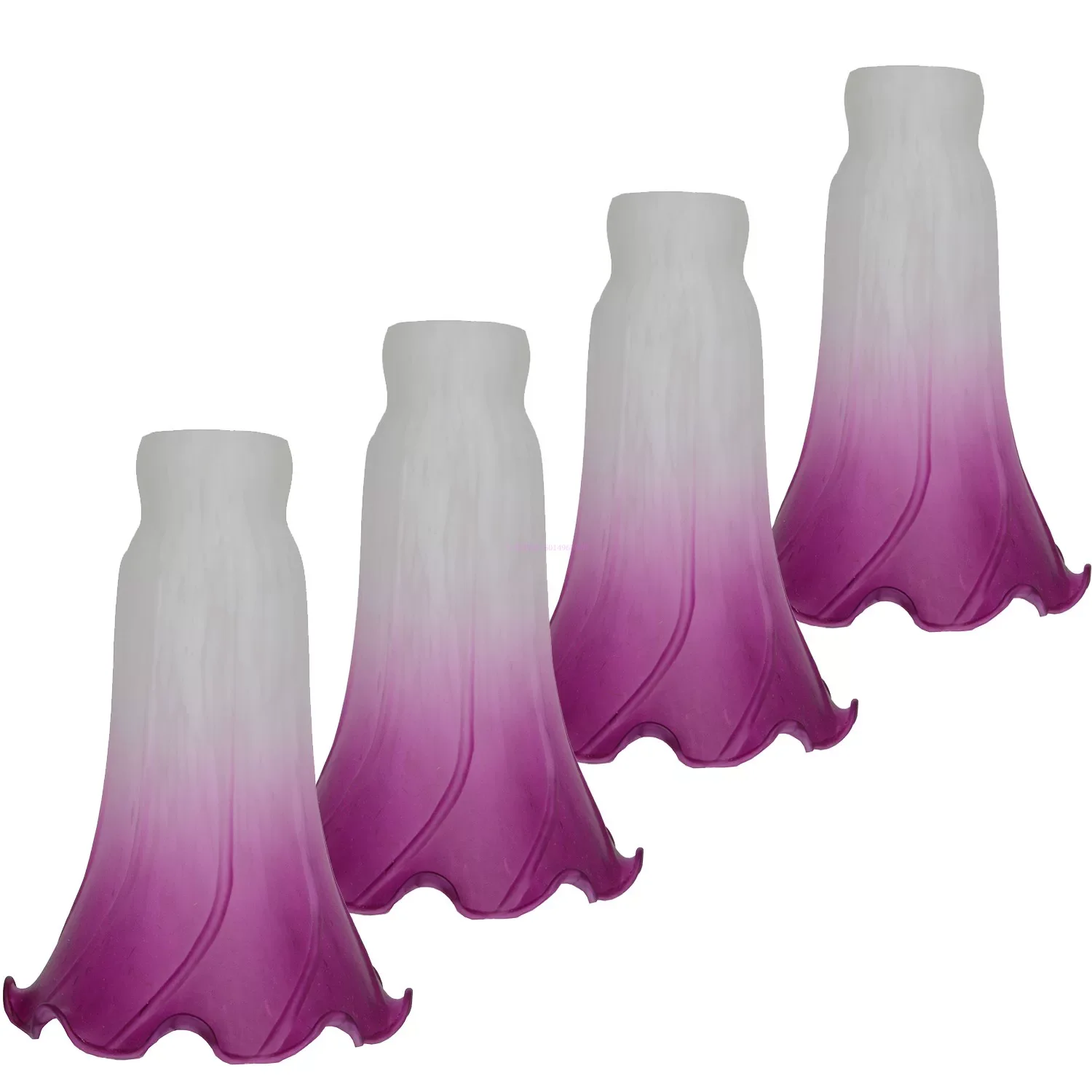 Tulip Lily Glass Lamp Shades Retro Tiffany Style Lotus Flower Replacement  Lampshade for Table Floor Lamps Lighting Acessories