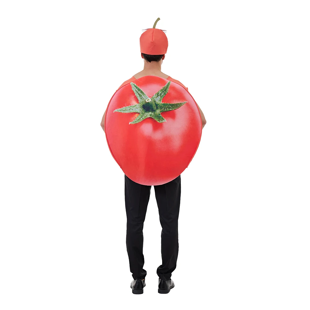 Adult Purple Grapes Sliceme Orange Tomato Bunch Costume with Hat Funny Food Fruit Party Halloween Suit Carnival Easter Purim