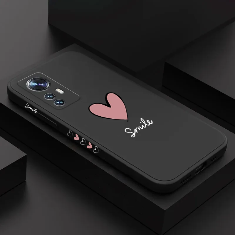 Чехол для телефона Poco F5 X6 X5 X3 M6 Pro, мягкий матовый Силиконовый чехол для Xiaomi Mi 13T, 13, 14, 12 Pro, 12T, 11T, 11 Lite, 5G NE, с большим красным сердцем