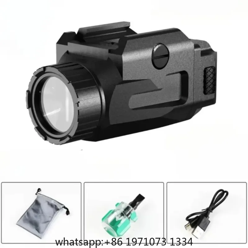 800LM Powerful Tactical  Light 4 Mode USB Rechargeable Quick Release Handgun Outdoor Shooting  Rail Mount