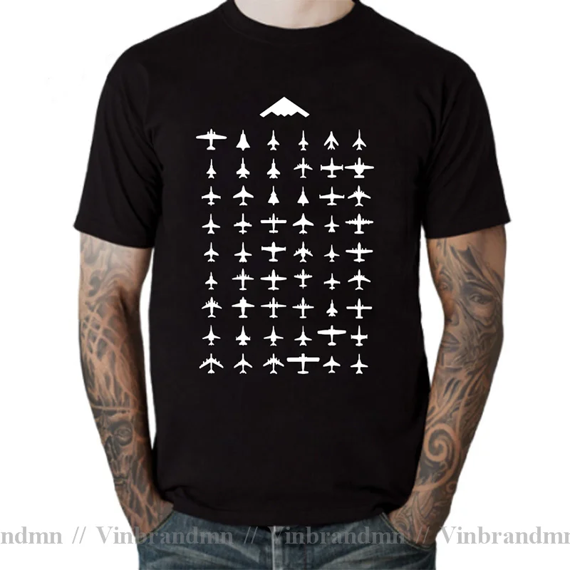 Military Fighter Jets F-15, F-16, F-18, F-22, F-35 and More Men T-Shirt Short Sleeve Casual 100% Cotton O-Neck 2024 Summer Shirt