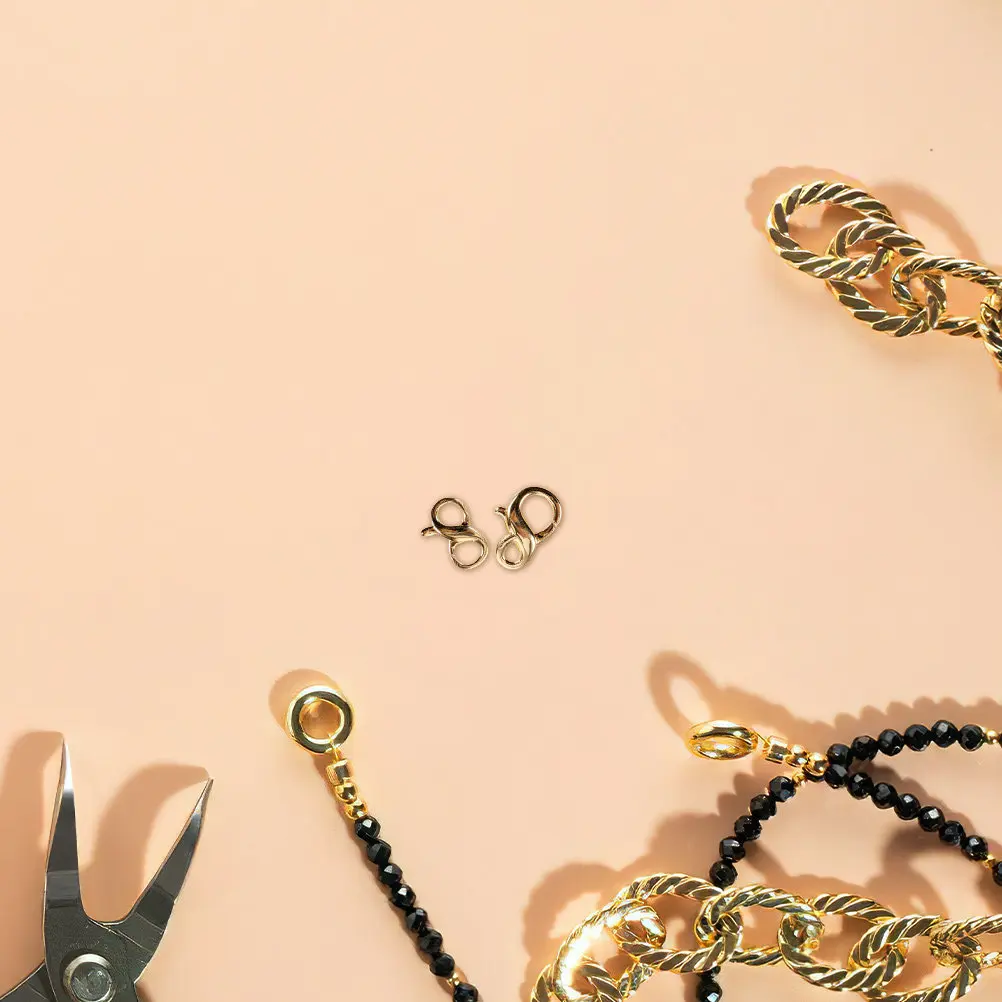 2Pcs Double Opening Lobster Clasp Infinity Shape Necklace Clasp Bracelet Connector Jewelry Making Supplies Secure Easy Open