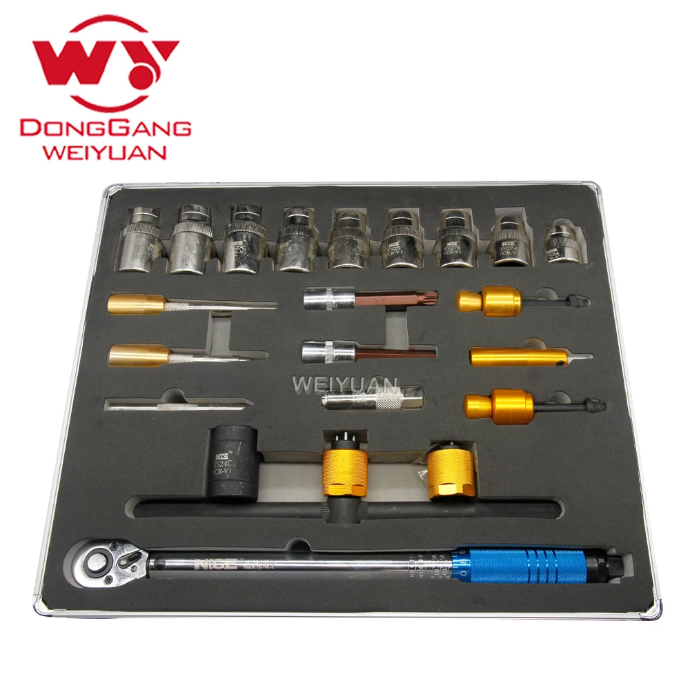 Electronic control injector disassembly tool 22pcs for diesel fuel injector, high reputation,good quality