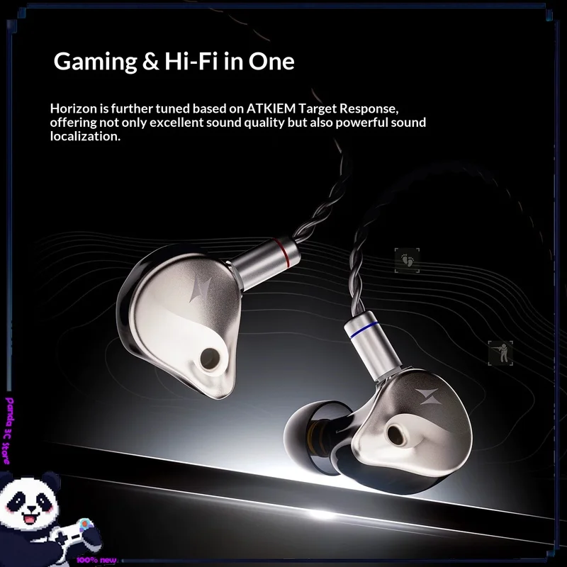 ATK Horizon In Ear Gaming Esports Earphones Wired Earphones HIFI EQ Sound Recognition Built in Sound Card Valorant CSGO Apex