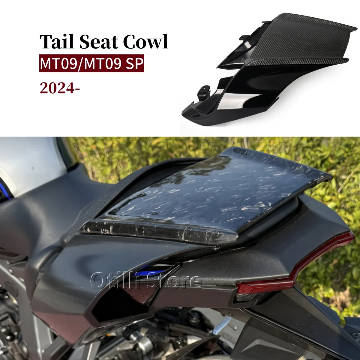 

Motorcycle Rear Seat Side Panels Fairing Guard For Yamaha MT-09 MT09 MT 09 SP 2024 2025 2026 Passenger Tail Cowl Cover Protector