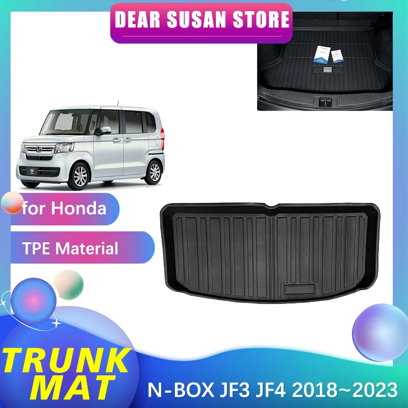 

Car Rear Trunk Mat for Honda N-BOX JF3 JF4 Turbo 2018~2023 Luggage Carpet Foot Cover Pad Space Custom Liner Panel Accessories