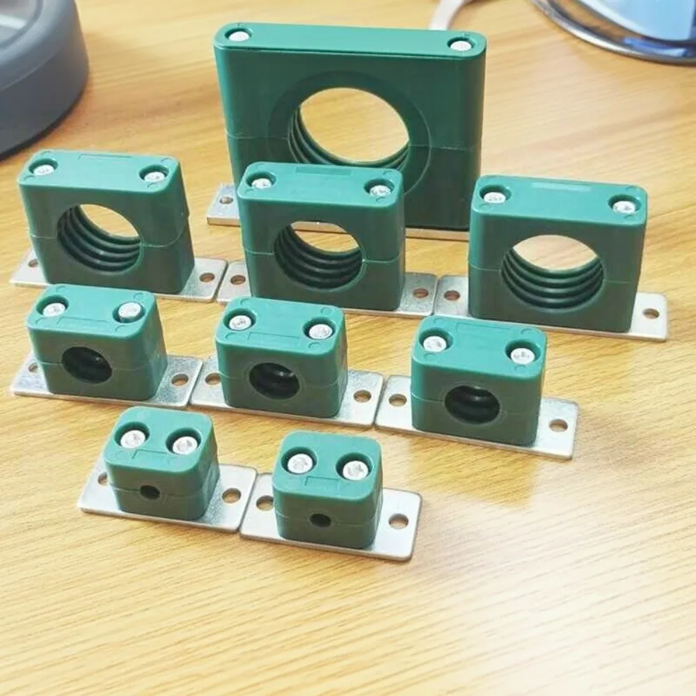 1Pc PP Material Bolted Tube Holder Fit Pipe OD 3.175‑102mm Hydraulic Water Pipeline Fastener Shock‑Absorbing Tube Clip