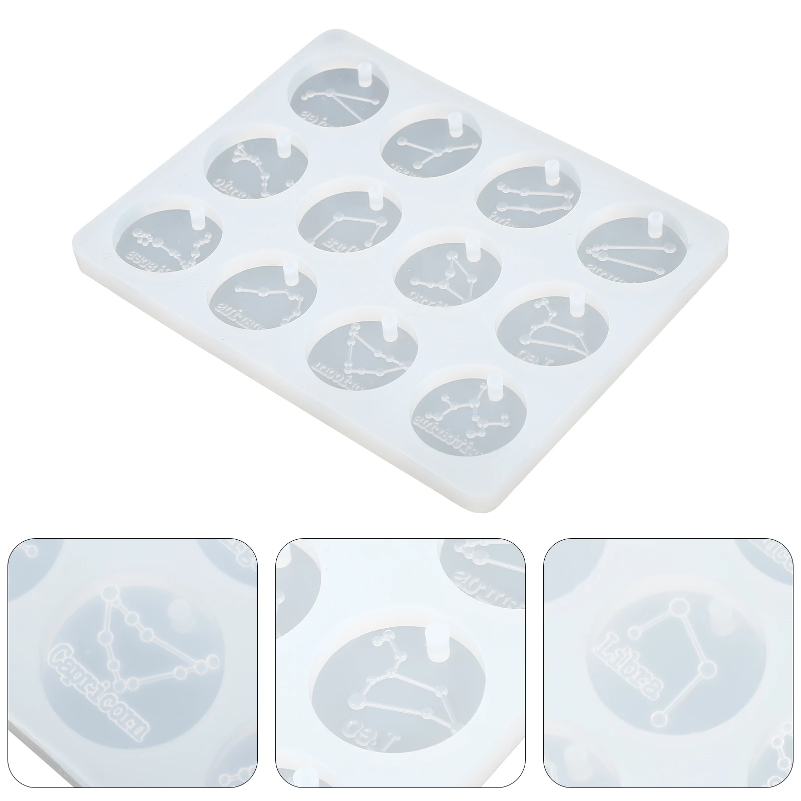 

Flexible Tear Resistant Twelve Constellations Silicone Molds For Diy Jewelry Making Epoxy Resin Pendant Accessories