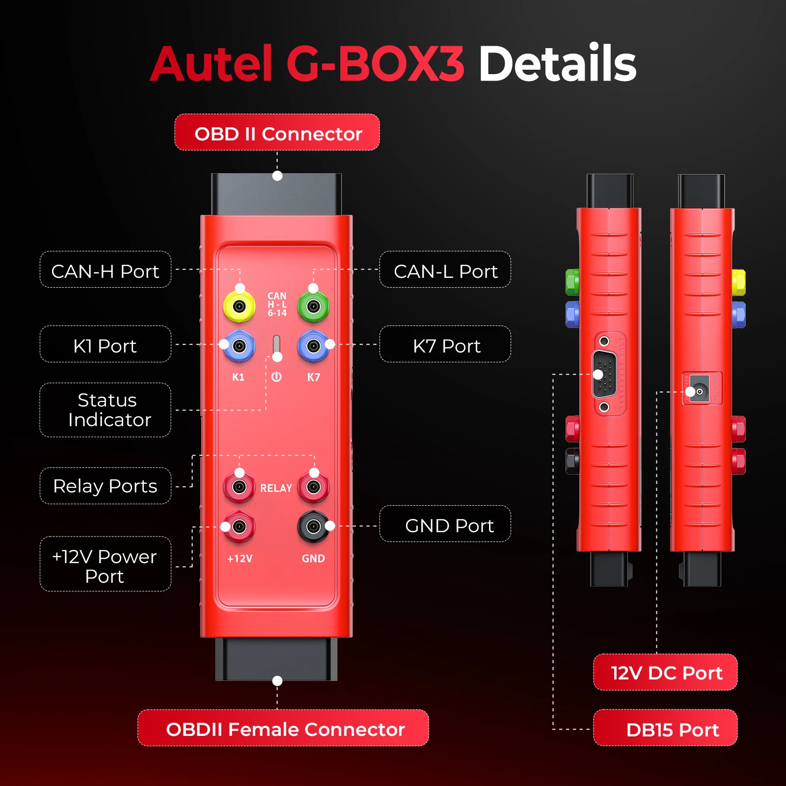 Адаптер для программирования ключей Autel G-BOX3 Gbox3 для Benz BMW, все ключи, потерянные расчет паролей, использование с IM608 IM508S IM608S II