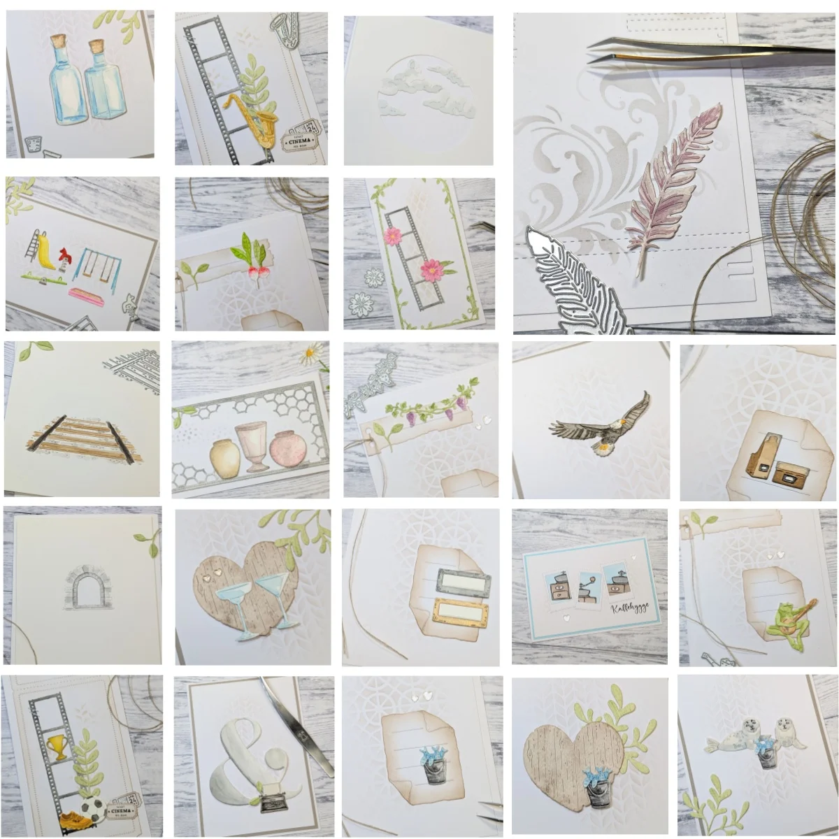 Fish Banjo Grapes Metal Cutting Dies for DIY Making Card Scrapbook Embossed Paper Album Craft Supplies Template Decoration