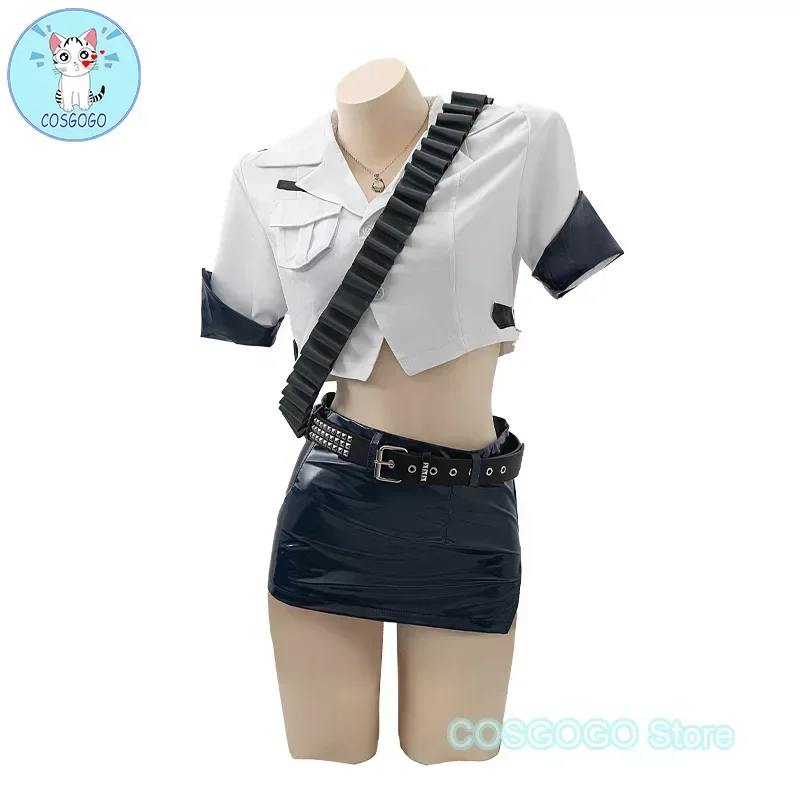 COSGOGO media panty anarquía vaca chica Cosplay disfraz Anime Panty y medias con liguero Cosplay fiesta uniformes de Halloween