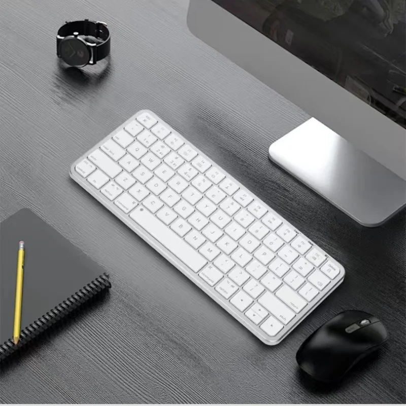 3 Mode Wireless Bluetooth Rechargeable Keyboard & Mouse Set Slim Lightweight Portable Kit for Notebook Home Working