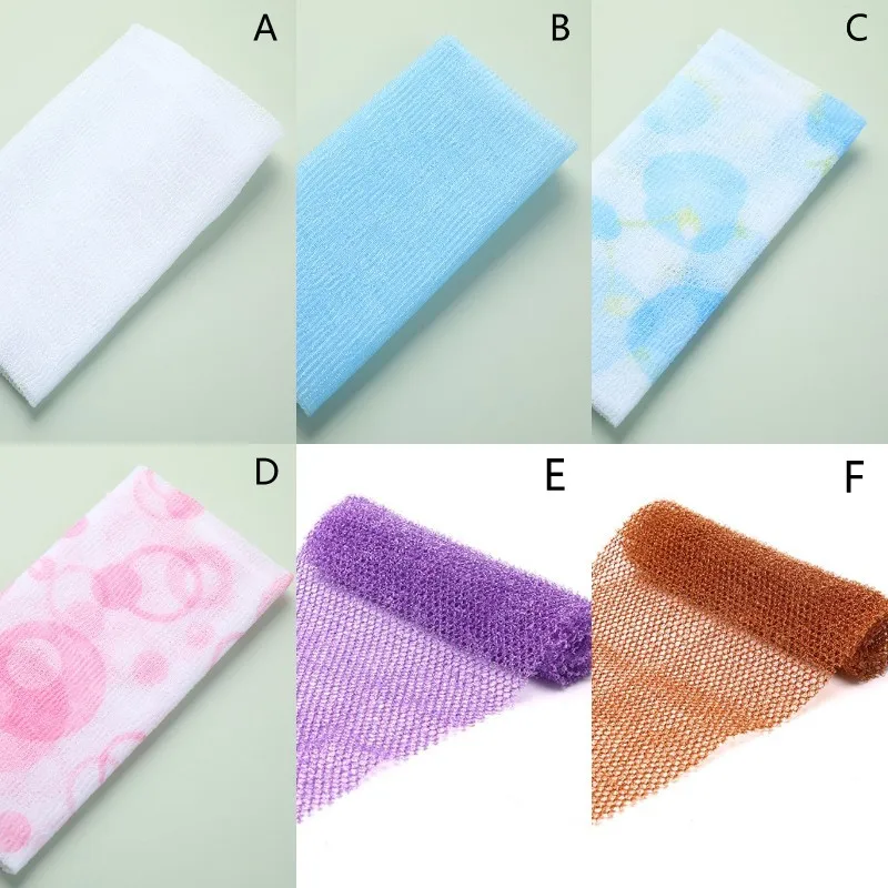 1PCS Nylon Japanese Exfoliating Beauty Skin Bath Shower Wash Cloth Towel Back Scrub 3 Colors Towel Sponges & Scrubbers