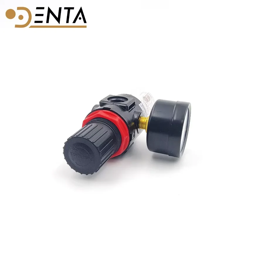 AFR2000 Dental Air Compressor Valve - Copper Pressure Reducing Regulator with Barometric Pressure Gauge