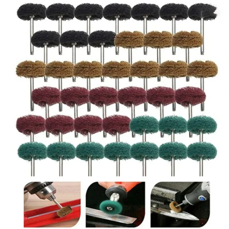 5-20pcs Mini Drill Abrasive Brush Set Nylon Buffing Polishing Wheel for Dremel Rotary Tools Rust Remover Hand Tool Accessories