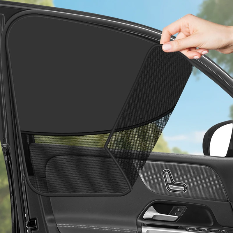 1pcs New Car Sunshade Anti-mosquito Car Window Mesh Screen Window Sunscreen Privacy Car Sunshade Block Mesh Screen，Sun Visor